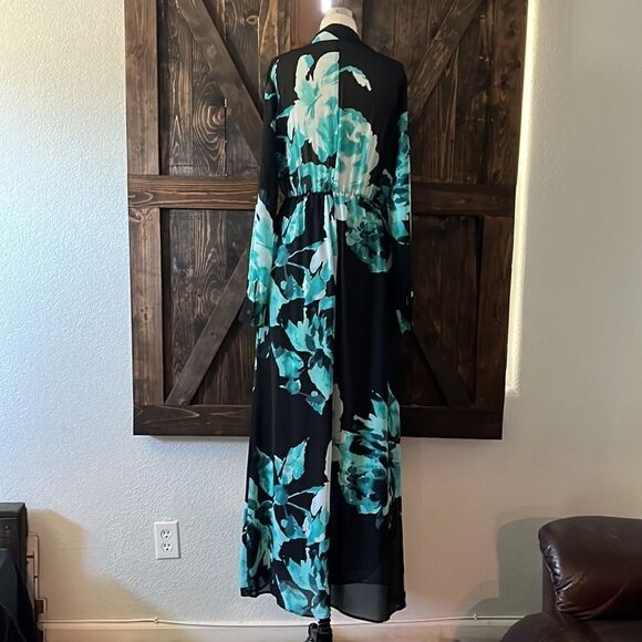 Eva Mendes long maxi floral chiffon dress XS - Picture 5 of 7